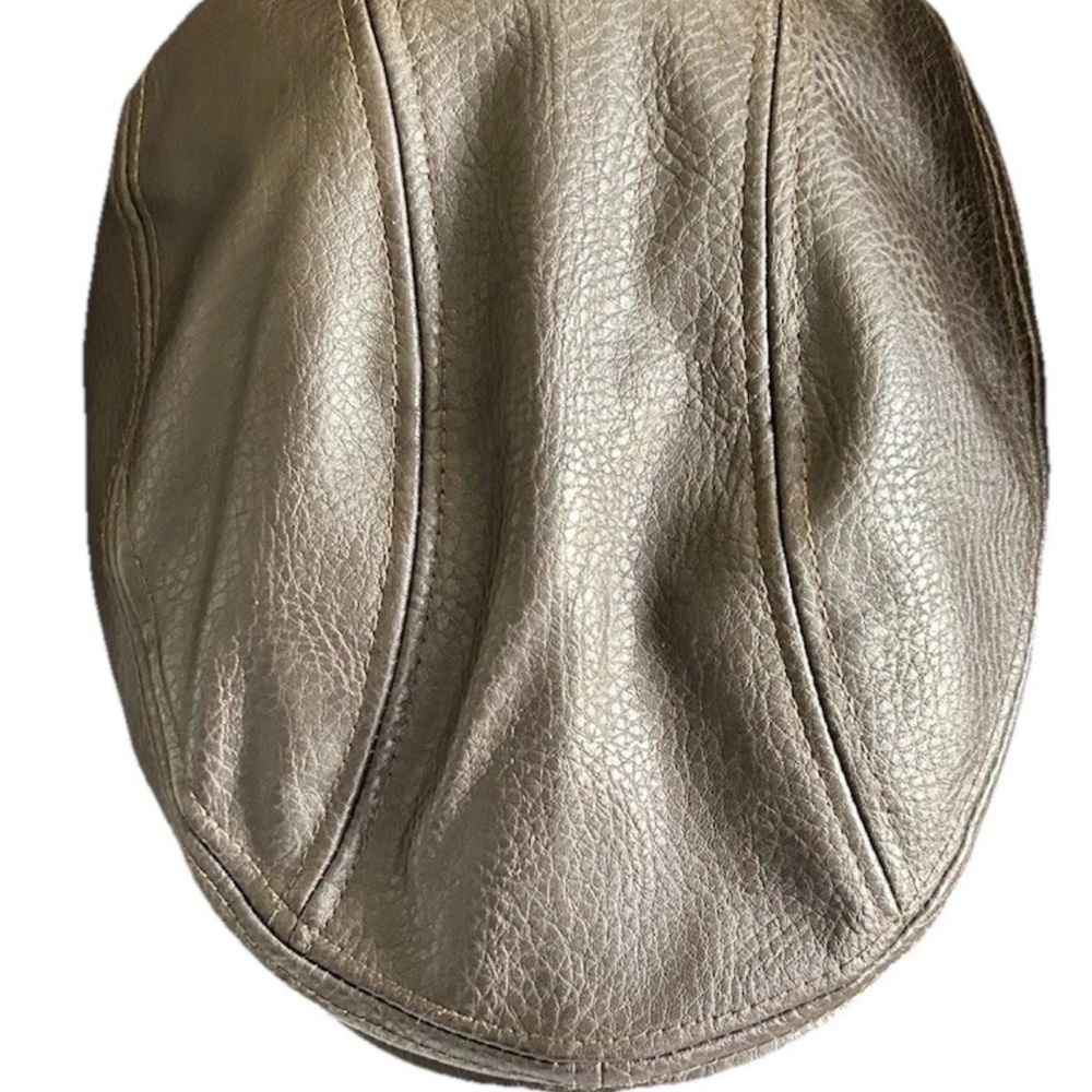 Men's Faux Leather Newsboy or Flat Cap